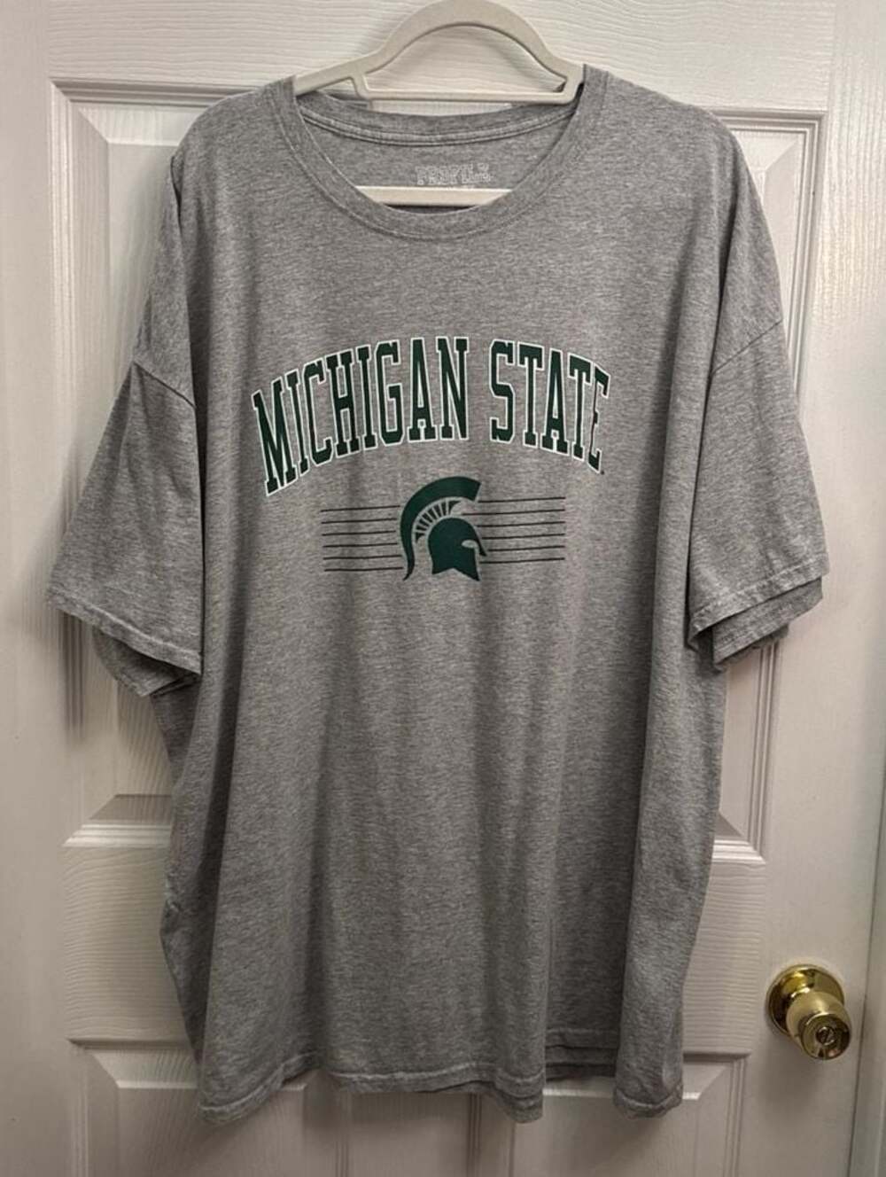 Profile varsity, Michigan State Spartans Men’s Heather Grey Logo T-Shirt 3XL